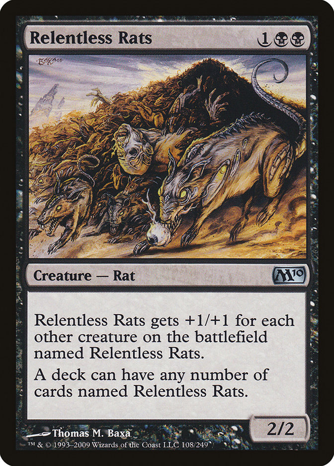 Relentless Rats [Magic 2010] MTG Single Magic: The Gathering    | Red Claw Gaming