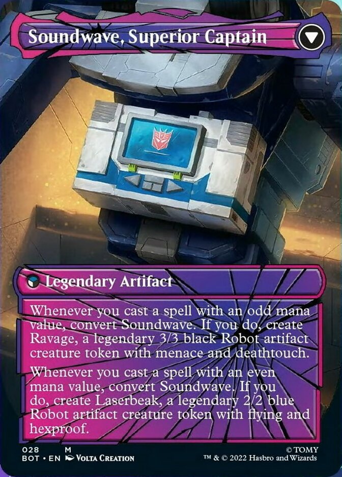 Soundwave, Sonic Spy // Soundwave, Superior Captain (Shattered Glass) [Transformers] MTG Single Magic: The Gathering    | Red Claw Gaming