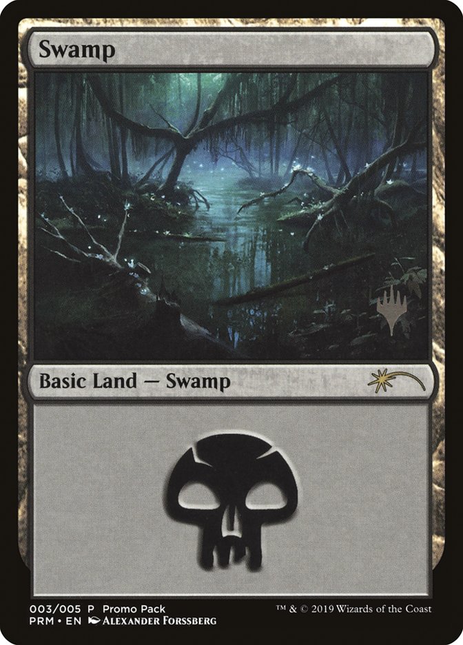 Swamp (3) [Core Set 2020 Promo Pack] MTG Single Magic: The Gathering    | Red Claw Gaming