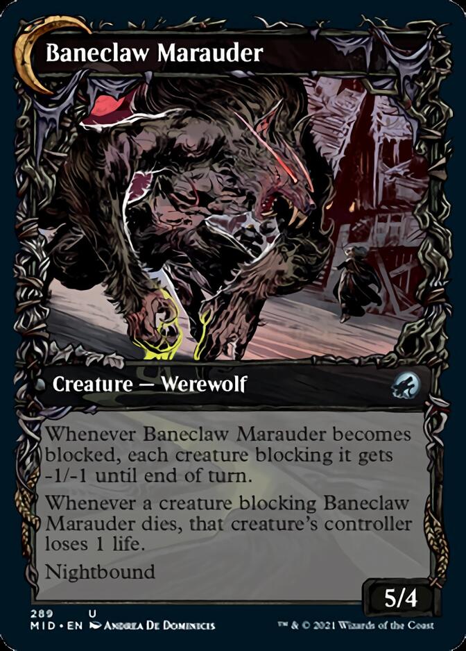 Baneblade Scoundrel // Baneclaw Marauder (Showcase Equinox) [Innistrad: Midnight Hunt] MTG Single Magic: The Gathering    | Red Claw Gaming
