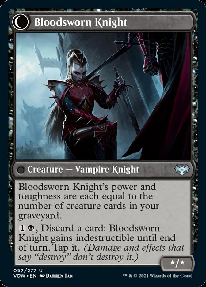 Bloodsworn Squire // Bloodsworn Knight [Innistrad: Crimson Vow] MTG Single Magic: The Gathering    | Red Claw Gaming