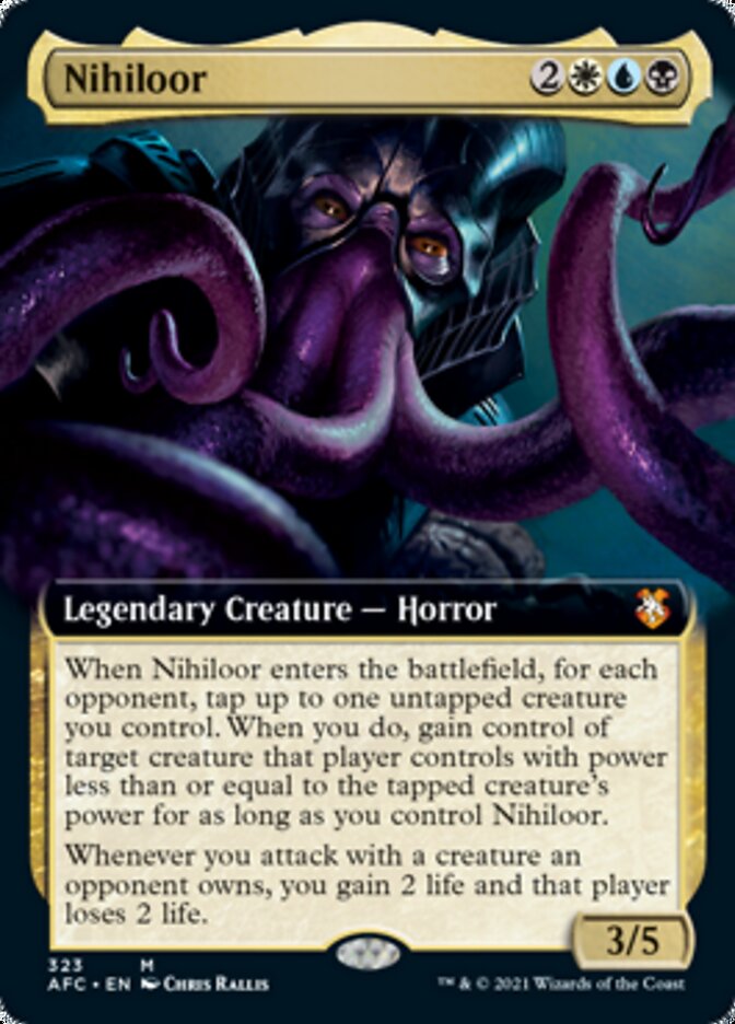 Nihiloor (Extended Art) [Dungeons & Dragons: Adventures in the Forgotten Realms Commander] MTG Single Magic: The Gathering    | Red Claw Gaming