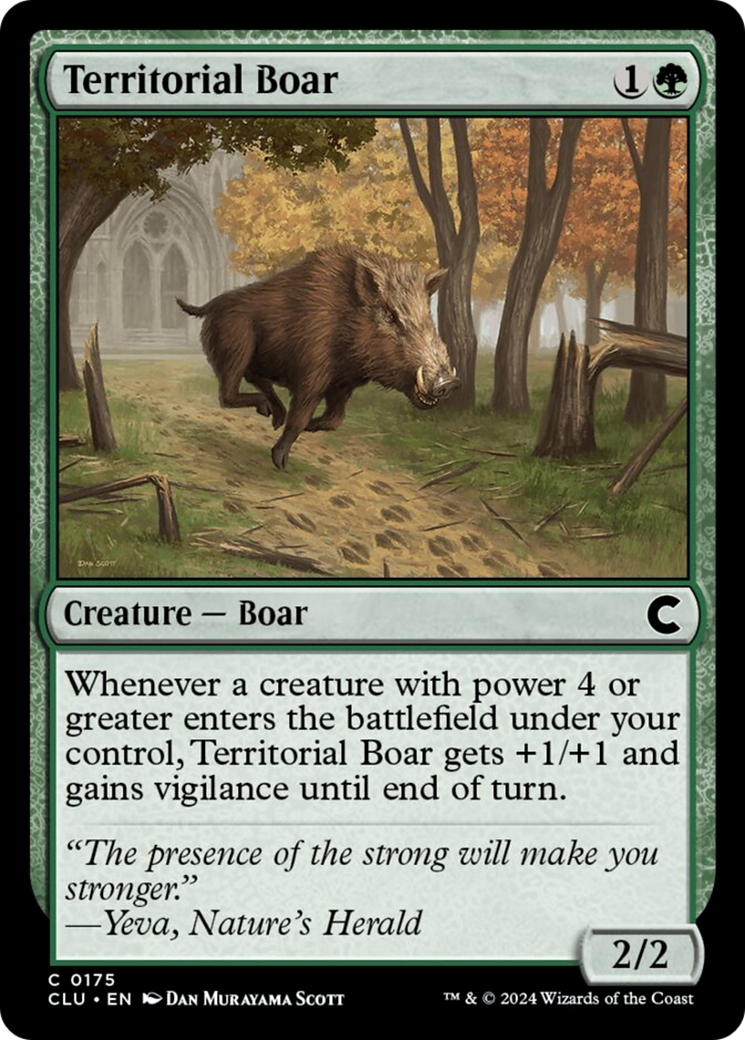 Territorial Boar [Ravnica: Clue Edition] MTG Single Magic: The Gathering    | Red Claw Gaming