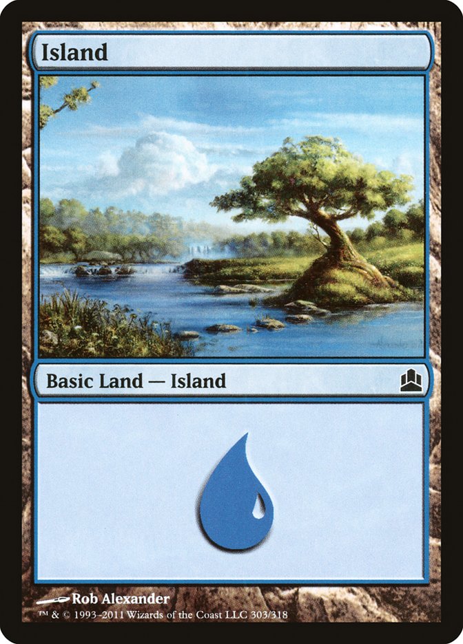 Island (303) [Commander 2011] MTG Single Magic: The Gathering    | Red Claw Gaming