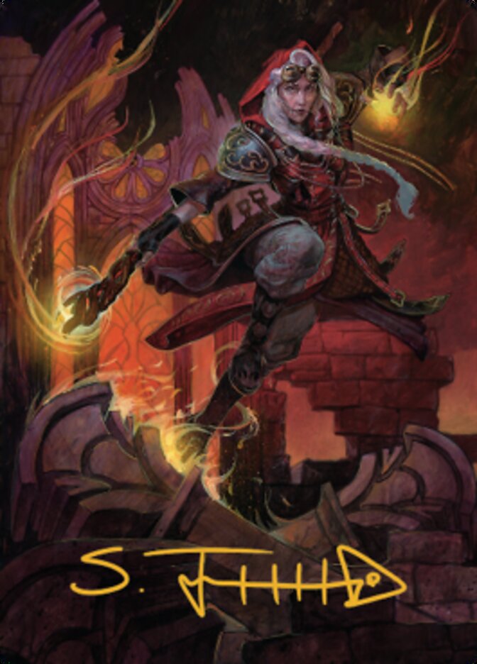 Jaya, Fiery Negotiator Art Card 2 (Gold-Stamped Signature) [Dominaria United Art Series] MTG Single Magic: The Gathering    | Red Claw Gaming