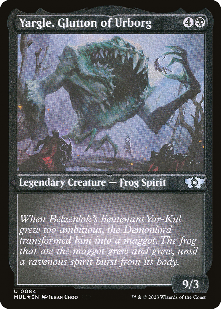 Yargle, Glutton of Urborg (Foil Etched) [Multiverse Legends] MTG Single Magic: The Gathering    | Red Claw Gaming