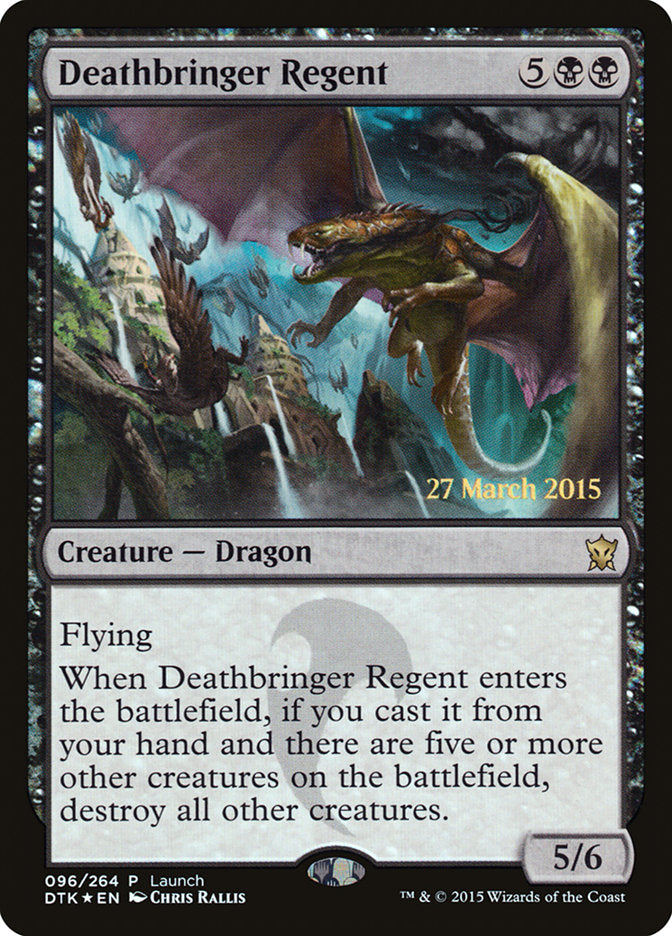 Deathbringer Regent (Launch) [Dragons of Tarkir Prerelease Promos] MTG Single Magic: The Gathering    | Red Claw Gaming