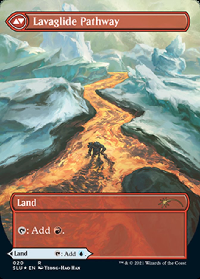 Riverglide Pathway // Lavaglide Pathway (Borderless) [Secret Lair: Ultimate Edition] MTG Single Magic: The Gathering    | Red Claw Gaming