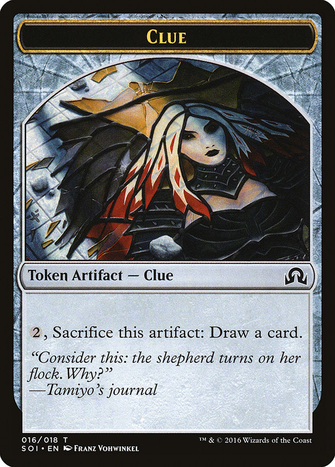 Clue Token (016/018) [Shadows over Innistrad Tokens] MTG Single Magic: The Gathering    | Red Claw Gaming