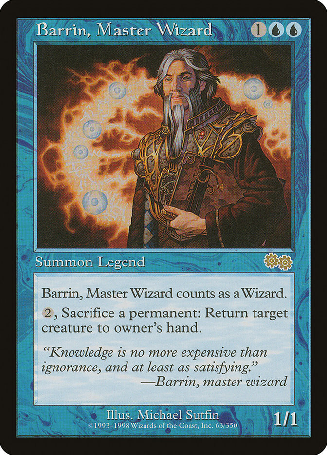 Barrin, Master Wizard [Urza's Saga] MTG Single Magic: The Gathering    | Red Claw Gaming