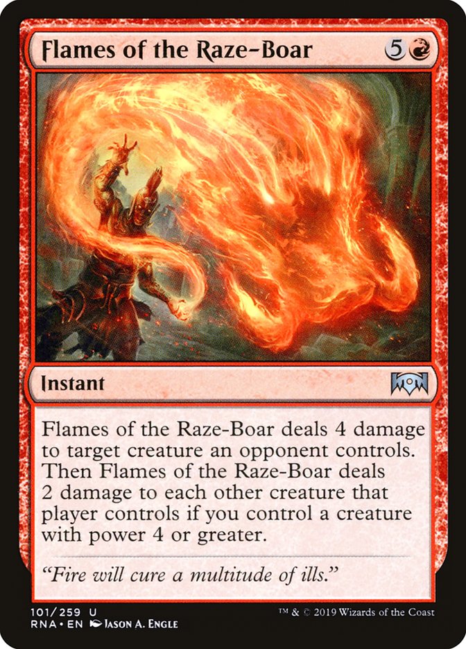 Flames of the Raze-Boar [Ravnica Allegiance] MTG Single Magic: The Gathering    | Red Claw Gaming