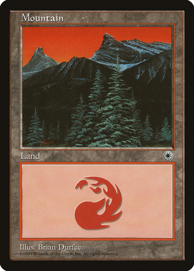 Mountain (9/6 Signature / Tallest Peak Center) [Portal] MTG Single Magic: The Gathering    | Red Claw Gaming