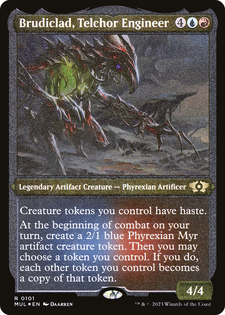 Brudiclad, Telchor Engineer (Foil Etched) [Multiverse Legends] MTG Single Magic: The Gathering    | Red Claw Gaming