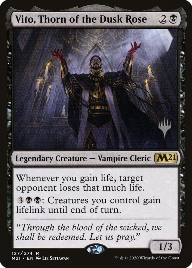 Vito, Thorn of the Dusk Rose (Promo Pack) [Core Set 2021 Promos] MTG Single Magic: The Gathering    | Red Claw Gaming