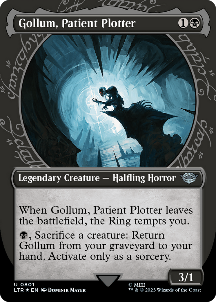 Gollum, Patient Plotter (Showcase) (Surge Foil) [The Lord of the Rings: Tales of Middle-Earth] MTG Single Magic: The Gathering    | Red Claw Gaming