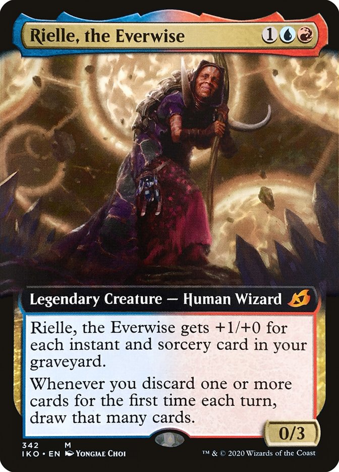 Rielle, the Everwise (Extended Art) [Ikoria: Lair of Behemoths] MTG Single Magic: The Gathering    | Red Claw Gaming