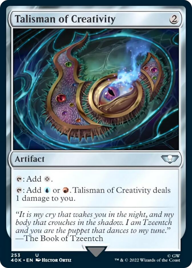 Talisman of Creativity (Surge Foil) [Warhammer 40,000] MTG Single Magic: The Gathering    | Red Claw Gaming