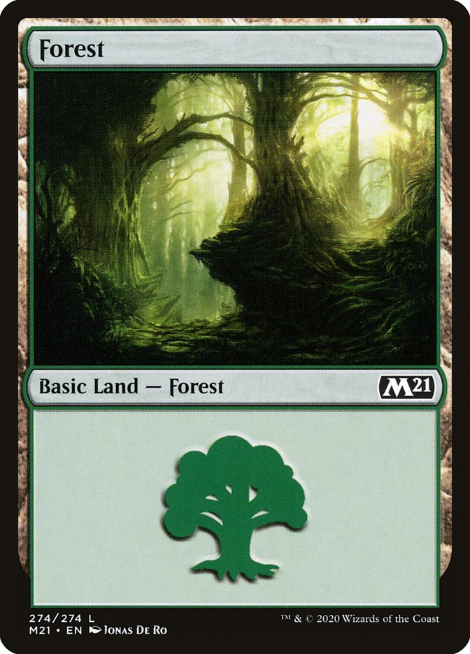 Forest (274) [Core Set 2021] MTG Single Magic: The Gathering    | Red Claw Gaming