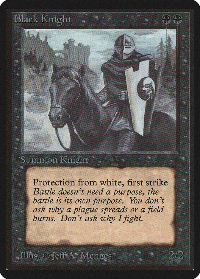 Black Knight [Beta Edition] MTG Single Magic: The Gathering    | Red Claw Gaming