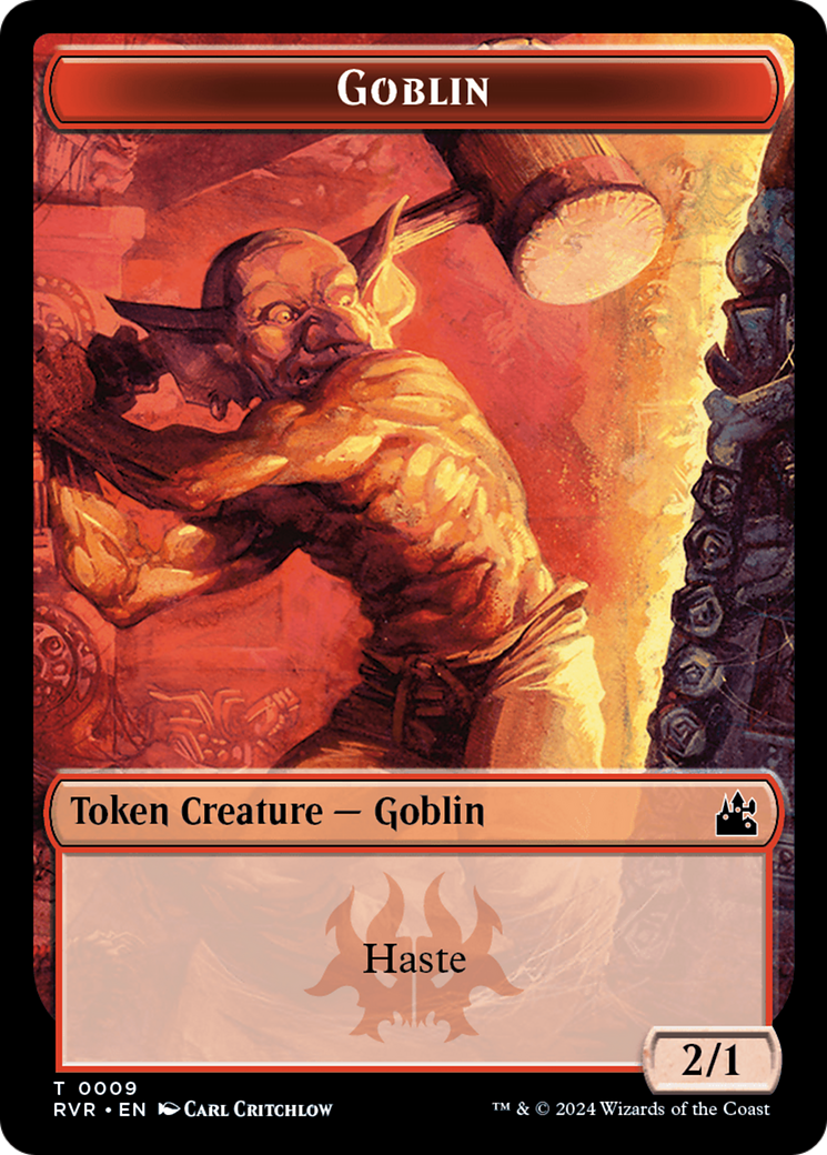 Saproling // Goblin (0009) Double-Sided Token [Ravnica Remastered Tokens] MTG Single Magic: The Gathering    | Red Claw Gaming