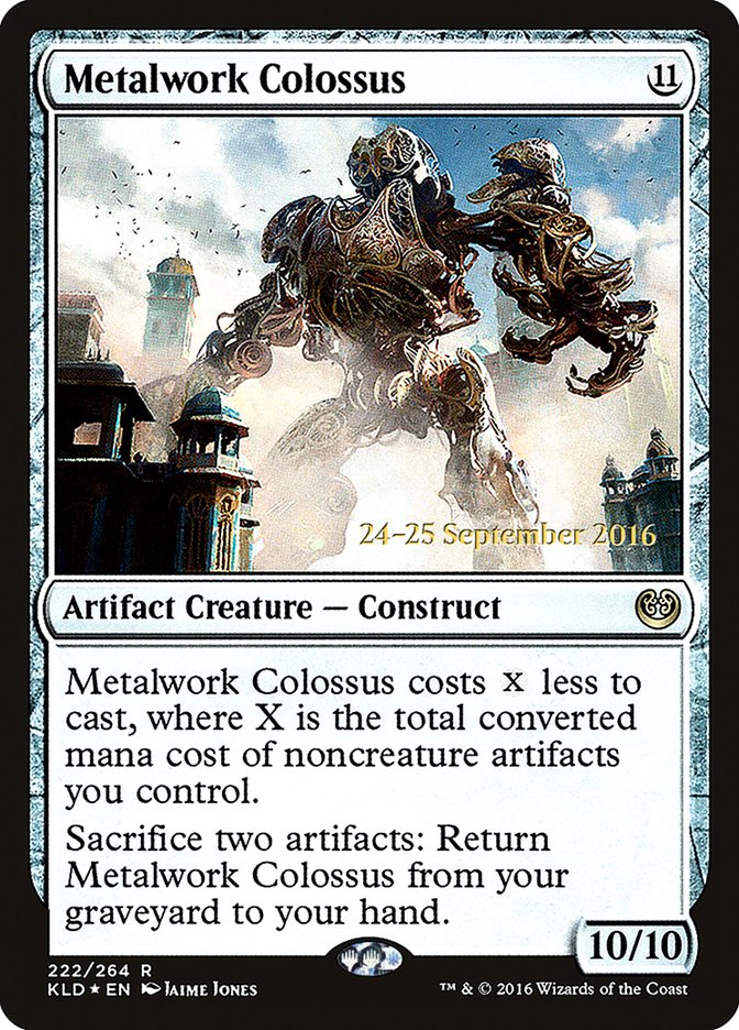 Metalwork Colossus [Kaladesh Prerelease Promos] MTG Single Magic: The Gathering    | Red Claw Gaming