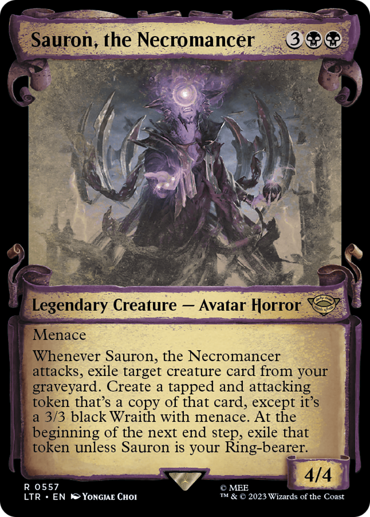 Sauron, the Necromancer [The Lord of the Rings: Tales of Middle-Earth Showcase Scrolls] MTG Single Magic: The Gathering    | Red Claw Gaming