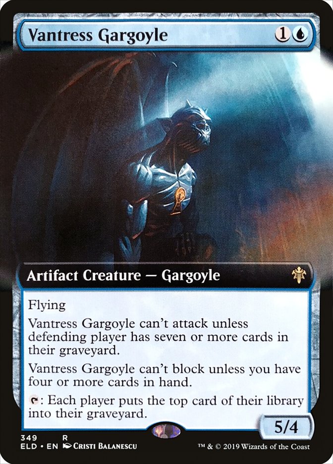 Vantress Gargoyle (Extended Art) [Throne of Eldraine] MTG Single Magic: The Gathering    | Red Claw Gaming