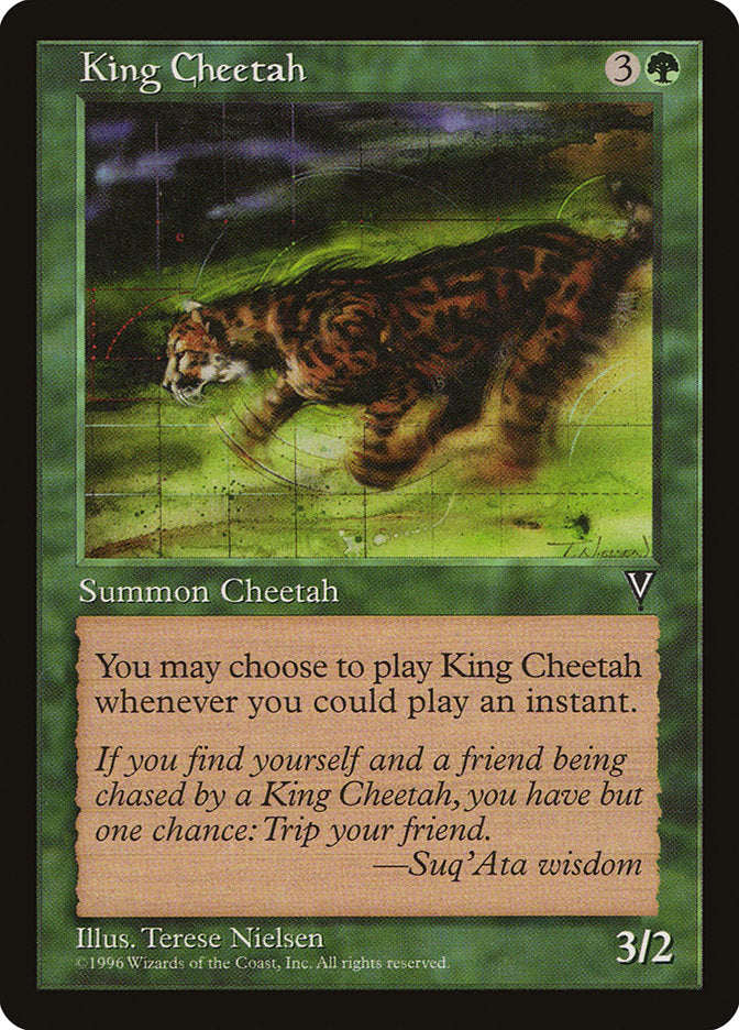 King Cheetah [Visions] MTG Single Magic: The Gathering    | Red Claw Gaming