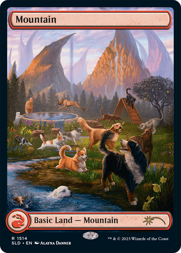 Mountain (1514) [Secret Lair Commander Deck: Raining Cats and Dogs] MTG Single Magic: The Gathering    | Red Claw Gaming