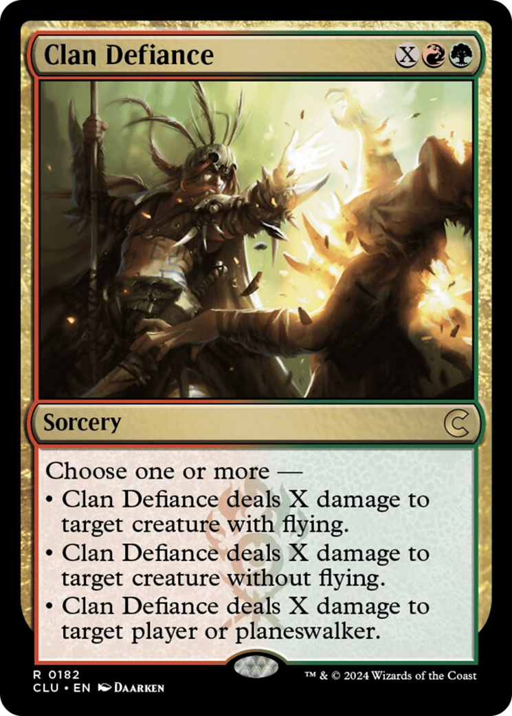 Clan Defiance [Ravnica: Clue Edition] MTG Single Magic: The Gathering    | Red Claw Gaming