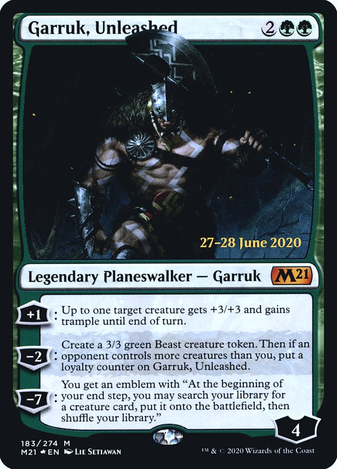 Garruk, Unleashed [Core Set 2021 Prerelease Promos] MTG Single Magic: The Gathering    | Red Claw Gaming