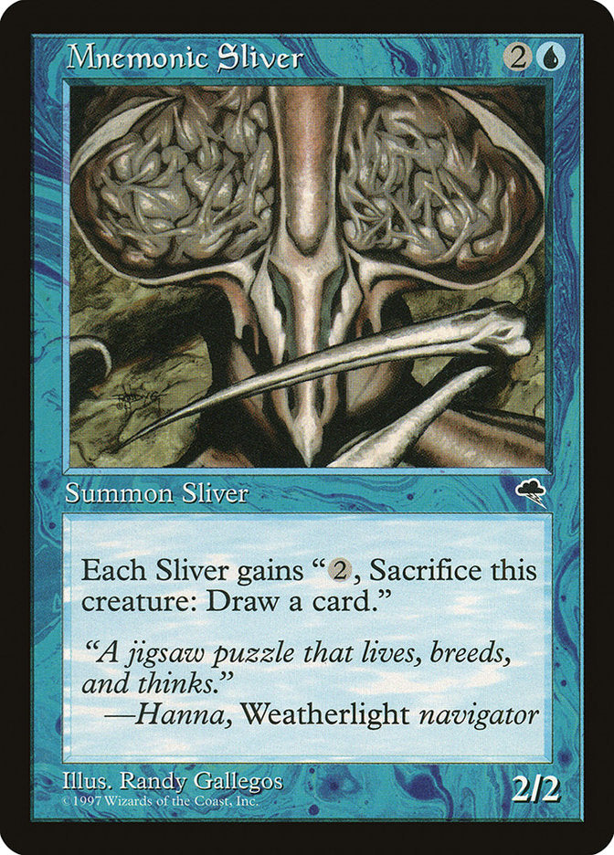 Mnemonic Sliver [Tempest] MTG Single Magic: The Gathering    | Red Claw Gaming