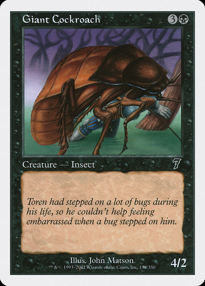 Giant Cockroach [Seventh Edition] MTG Single Magic: The Gathering    | Red Claw Gaming