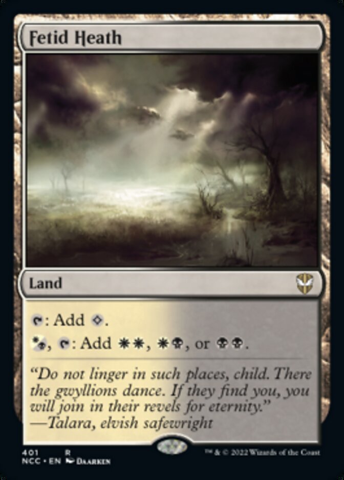 Fetid Heath [Streets of New Capenna Commander] MTG Single Magic: The Gathering    | Red Claw Gaming