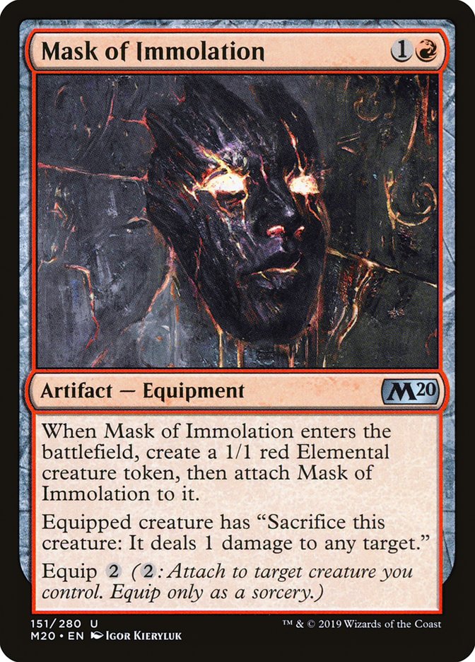 Mask of Immolation [Core Set 2020] MTG Single Magic: The Gathering    | Red Claw Gaming