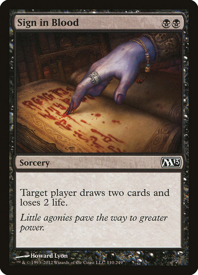 Sign in Blood [Magic 2013] MTG Single Magic: The Gathering    | Red Claw Gaming