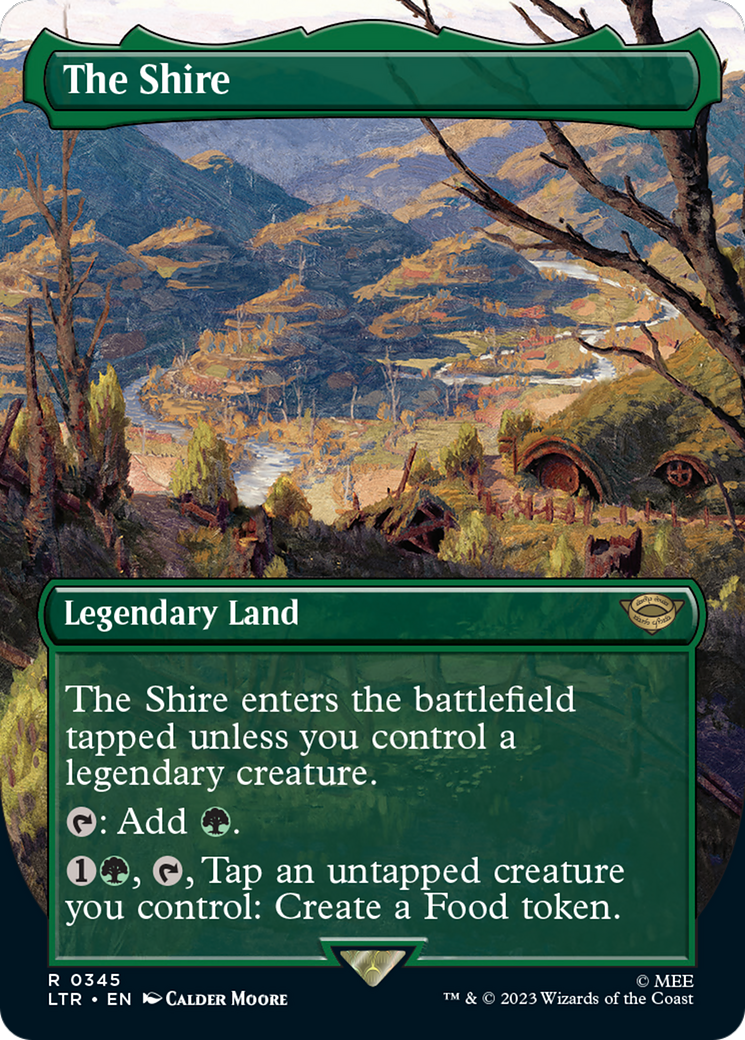The Shire (Borderless Alternate Art) [The Lord of the Rings: Tales of Middle-Earth] MTG Single Magic: The Gathering    | Red Claw Gaming