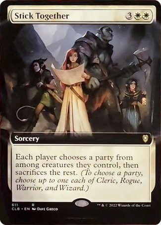 Stick Together (Extended Art) [Commander Legends: Battle for Baldur's Gate] MTG Single Magic: The Gathering    | Red Claw Gaming