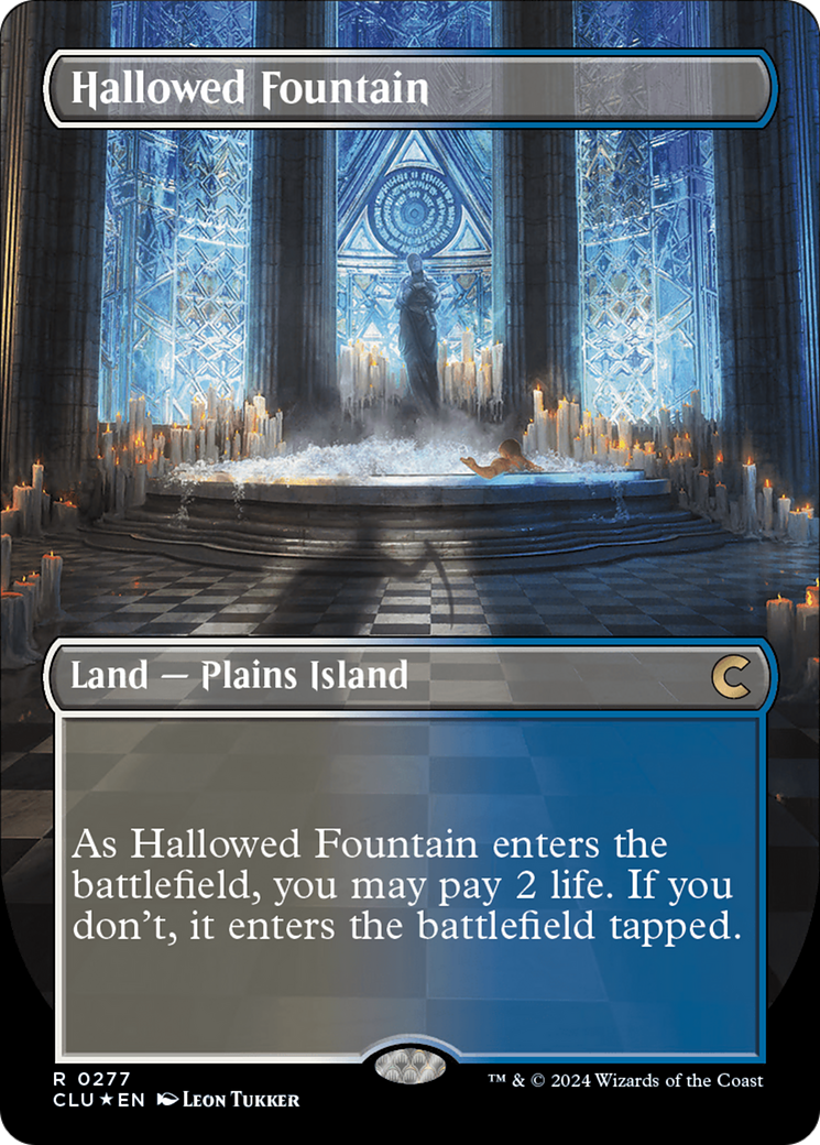 Hallowed Fountain (Borderless) [Ravnica: Clue Edition] MTG Single Magic: The Gathering    | Red Claw Gaming