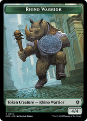 Thopter // Rhino Warrior Double-Sided Token [Murders at Karlov Manor Commander Tokens] MTG Single Magic: The Gathering    | Red Claw Gaming