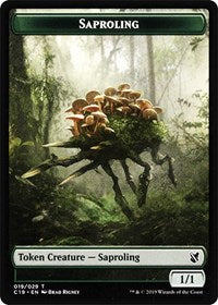 Saproling // Manifest Double-Sided Token [Commander 2019 Tokens] MTG Single Magic: The Gathering    | Red Claw Gaming