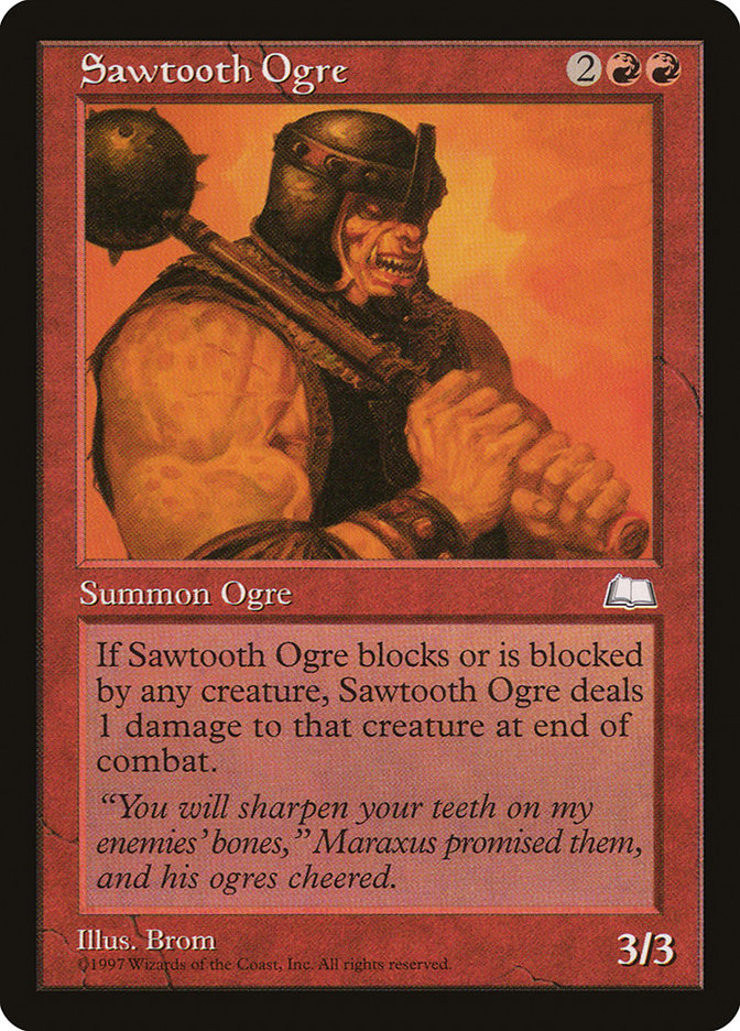 Sawtooth Ogre [Weatherlight] MTG Single Magic: The Gathering    | Red Claw Gaming