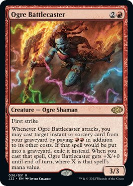 Ogre Battlecaster [Jumpstart 2022] MTG Single Magic: The Gathering    | Red Claw Gaming