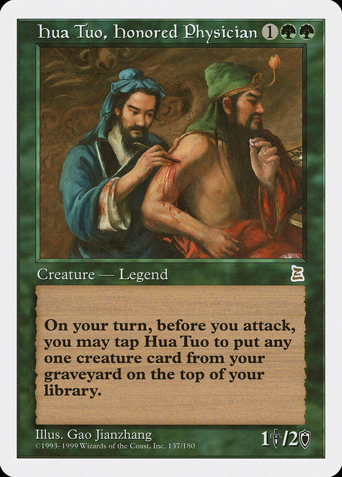 Hua Tuo, Honored Physician [Portal Three Kingdoms] MTG Single Magic: The Gathering    | Red Claw Gaming