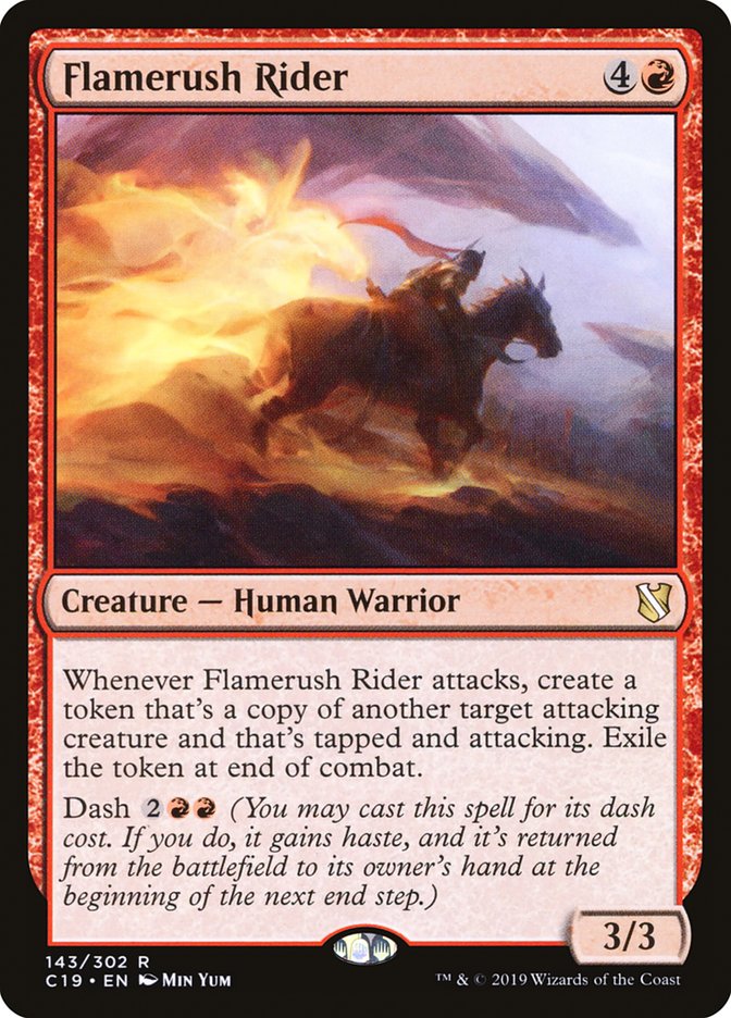 Flamerush Rider [Commander 2019] MTG Single Magic: The Gathering    | Red Claw Gaming