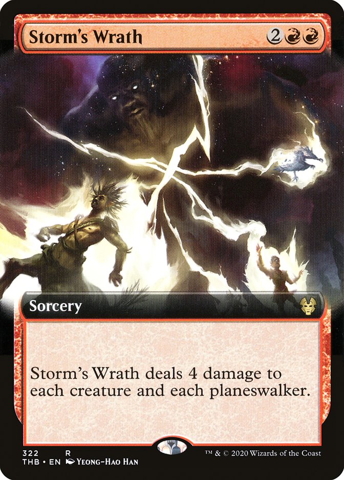 Storm's Wrath (Extended Art) [Theros Beyond Death] MTG Single Magic: The Gathering    | Red Claw Gaming