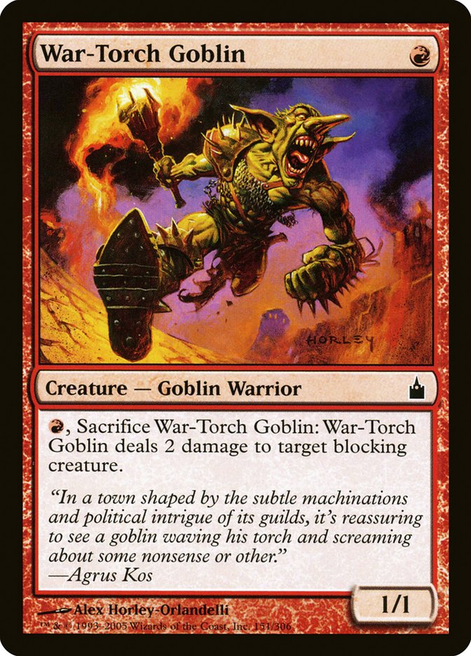 War-Torch Goblin [Ravnica: City of Guilds] MTG Single Magic: The Gathering    | Red Claw Gaming