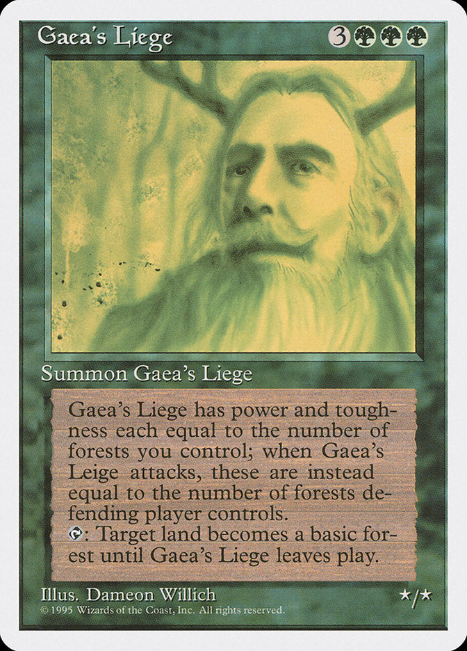 Gaea's Liege [Fourth Edition] MTG Single Magic: The Gathering    | Red Claw Gaming