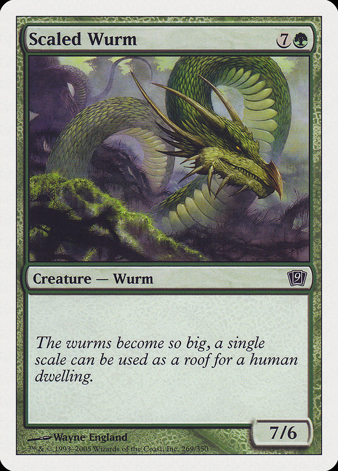 Scaled Wurm [Ninth Edition] MTG Single Magic: The Gathering    | Red Claw Gaming