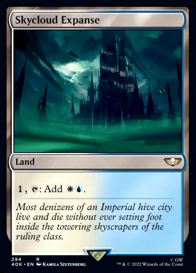Skycloud Expanse (Surge Foil) [Warhammer 40,000] MTG Single Magic: The Gathering    | Red Claw Gaming